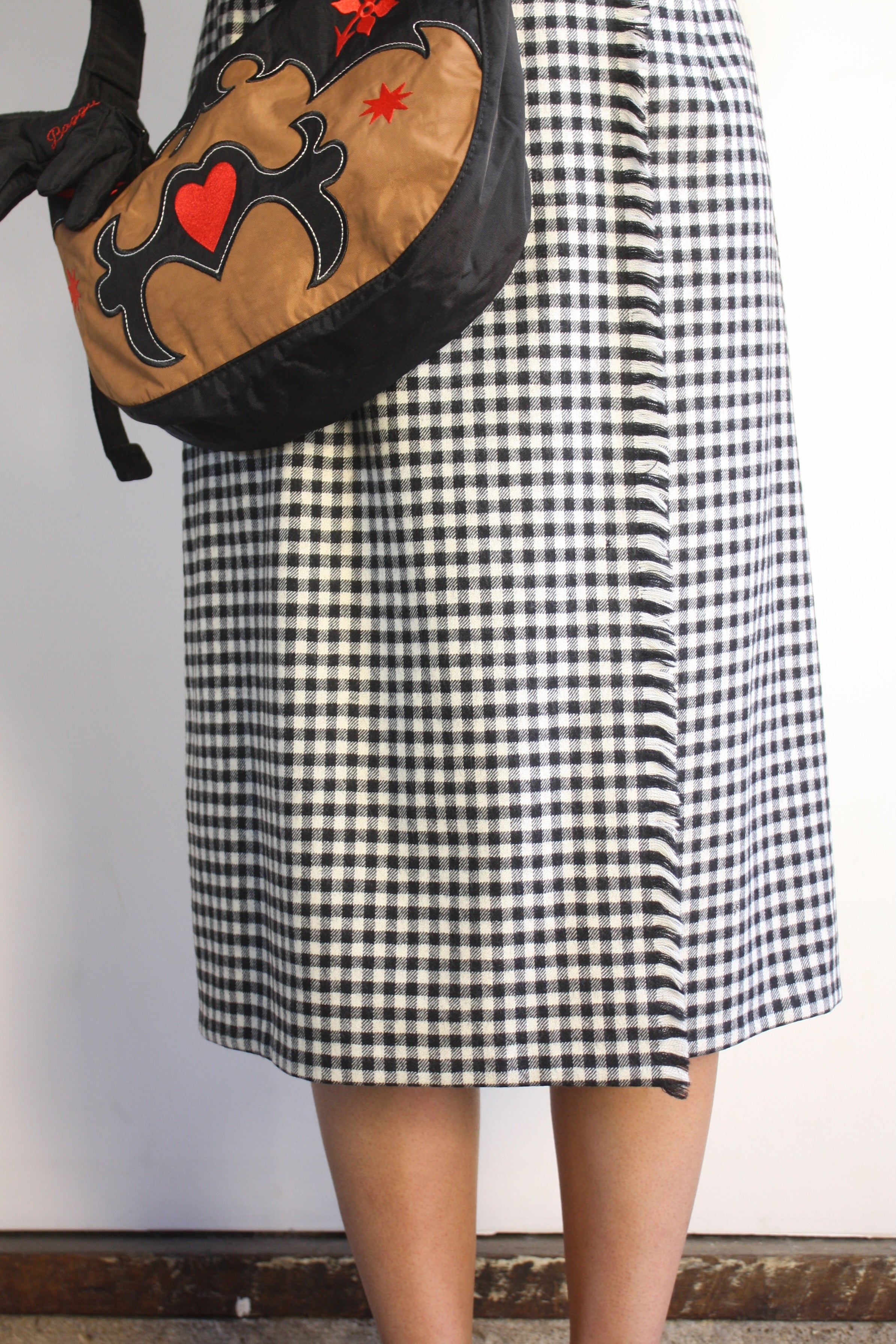 Wool Fringe Wrap Skirt