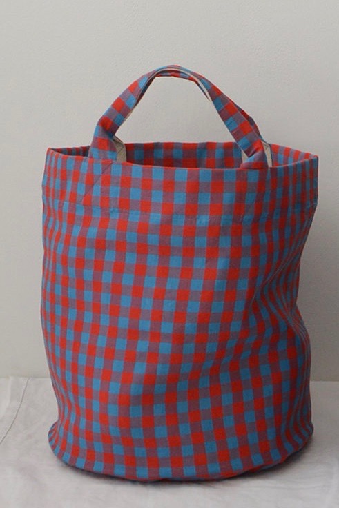 Tote Bag - Martha Red/Blue Check