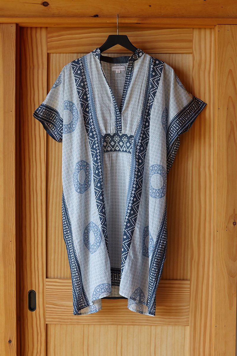 Emerson Short Caftan - Cerulean